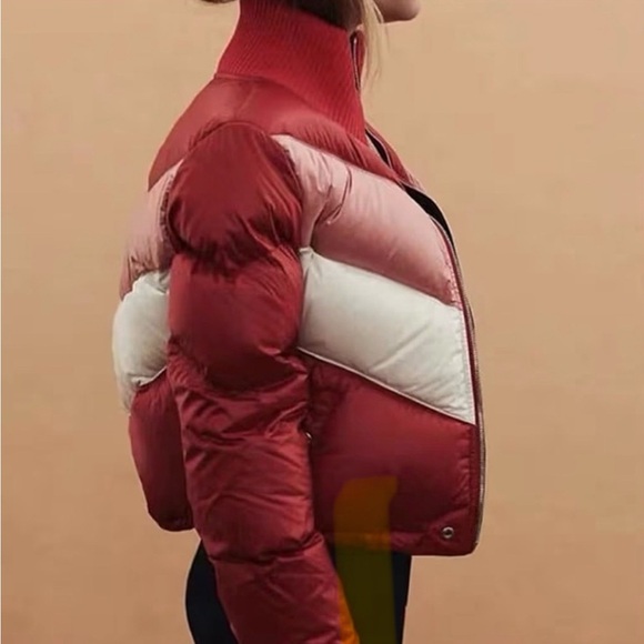 Red Ripple Puffer Jacket - Picture 2 of 3